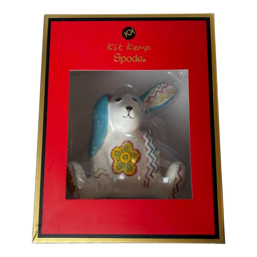 Spode Kit Kemp Minnie Rabbit Patchwork Christmas Ornament KK9153-XG Sealed